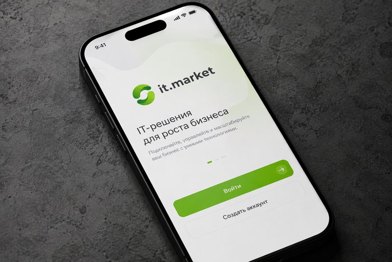 Приложение IT.MARKET — экран онбординга
