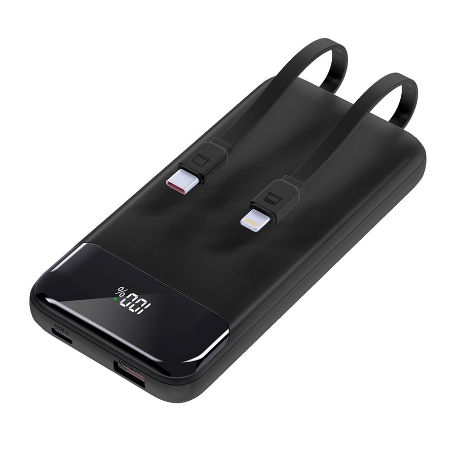 Пауэрбанк Неро, 10000 mAh, быстрая зарядка до 22,5W, чёрный